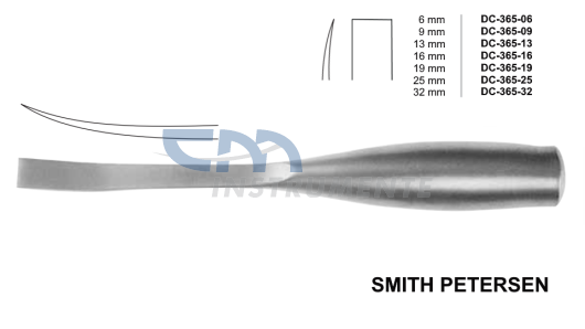Долото костное клинообразное SMITH PETERSEN изогнутое 20см 